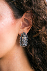 Aretes Virgen de Guadalupe Mediana