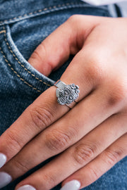 Anillo Calavera Ojos Corazón Chica