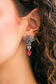 Aretes Agave en Llamas