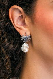 Aretes Helecho Perla