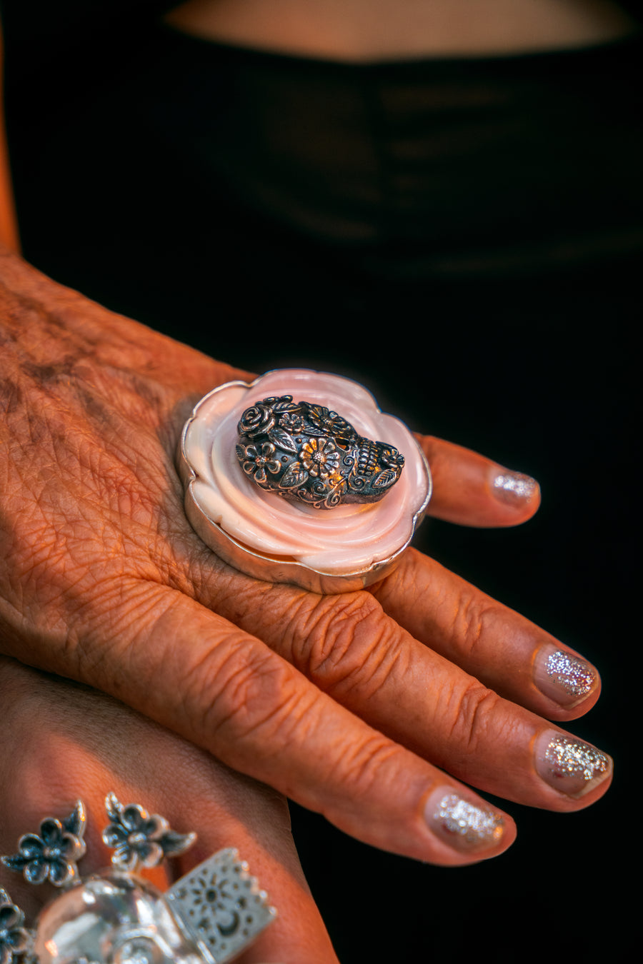 Anillo Rosa Calavera