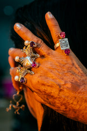 Anillo Corazón de Día de Muertos