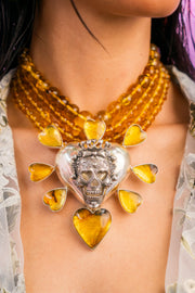 Collar Calavera Girasol De Miel