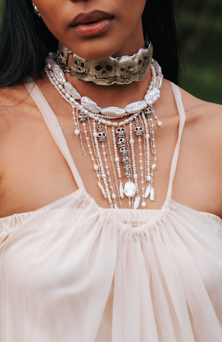 Collar Cascadas de Perlas