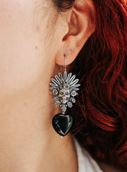 Aretes Penacho Negro