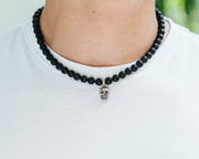 Collar Cráneo de Barro negro
