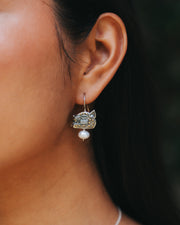 Aretes Cabeza de Jaguar con Perla