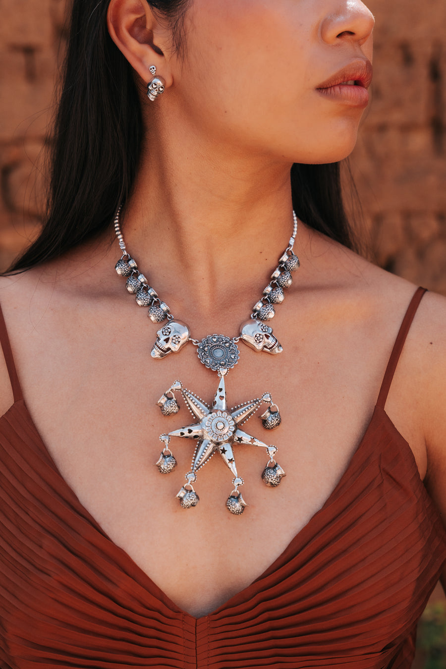 Aretes Calavera De Azúcar