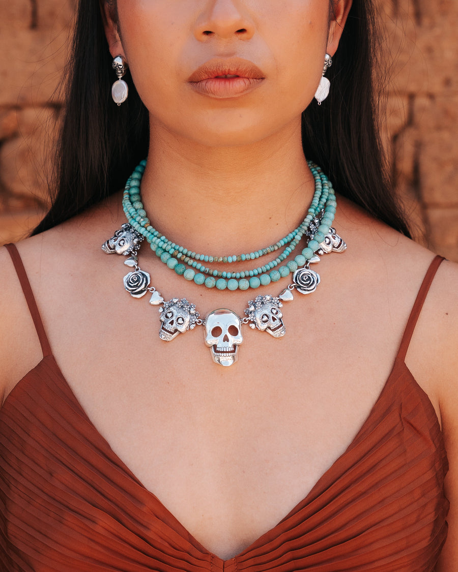 Aretes Calaverita de Perlita