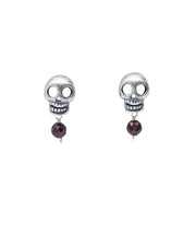 Aretes Calaca Granate