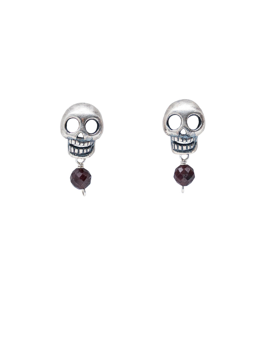 Aretes Calaca Granate