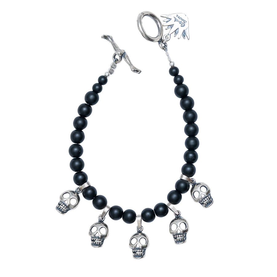 Pulsera Cráneos de Barro Negro