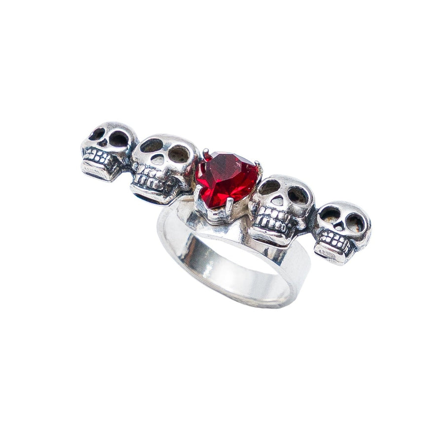 Anillo Calaveras Carmesí