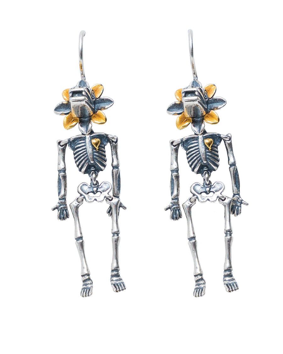 Aretes Huesitos Flor del Viento