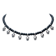 Collar Cráneos de barro negro