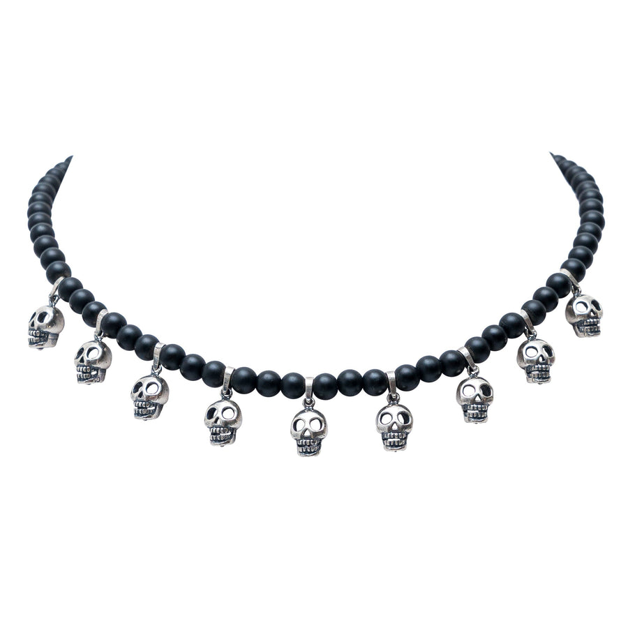 Collar Cráneos de barro negro