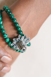 Pulsera Quetzalcóatl Malaquita