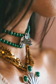 Choker Quetzalcóatl Malaquita