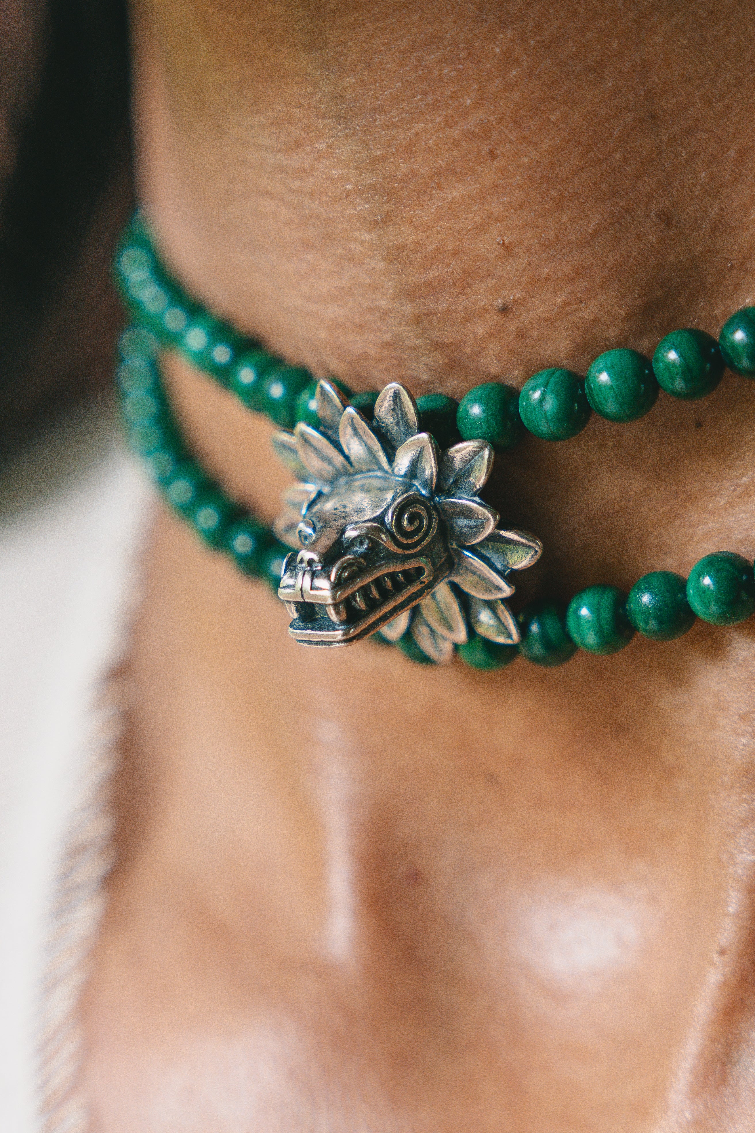 Choker Quetzalcóatl Malaquita