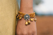 Pulsera Granos Dorados