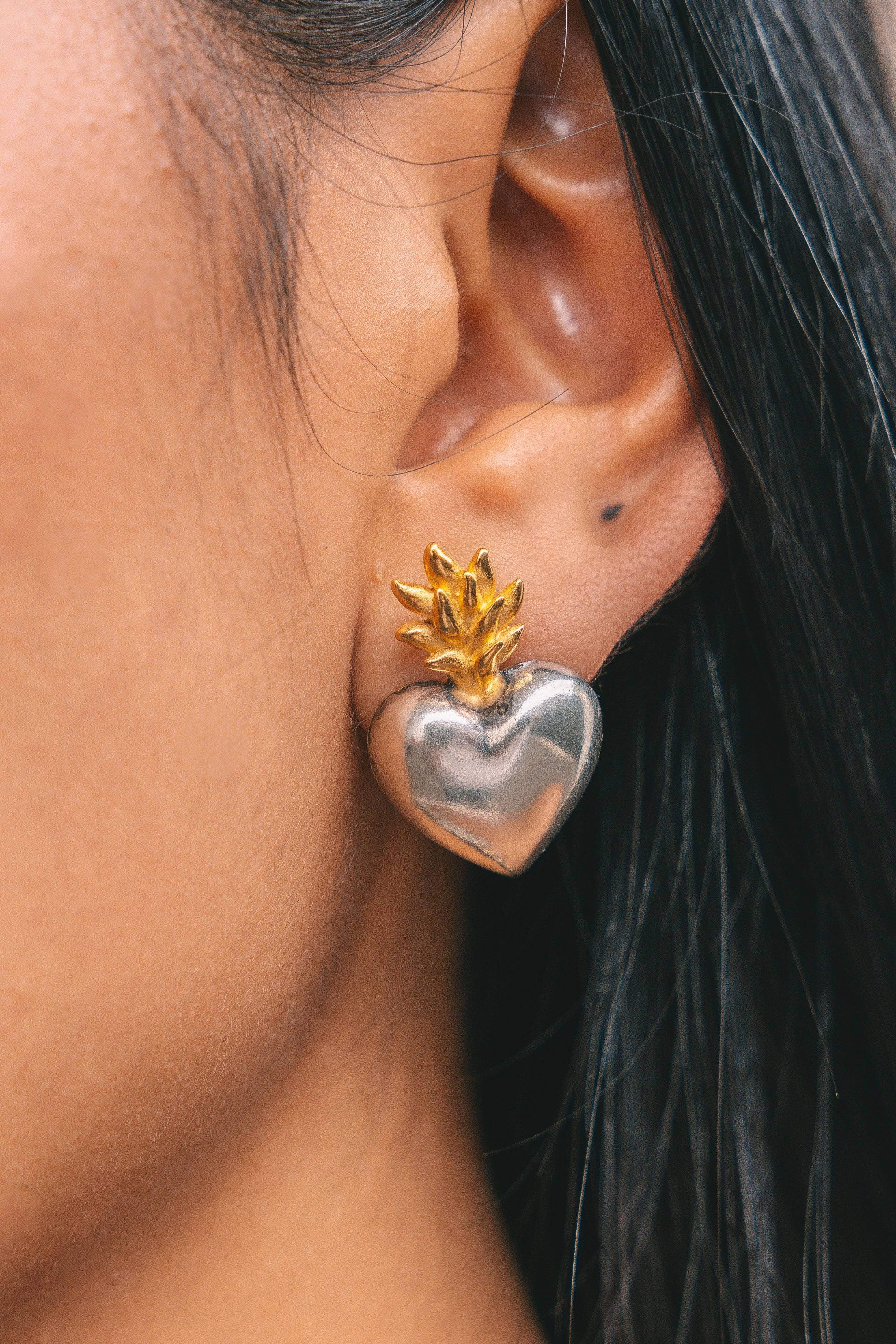 Aretes Mi corazón es Fuego