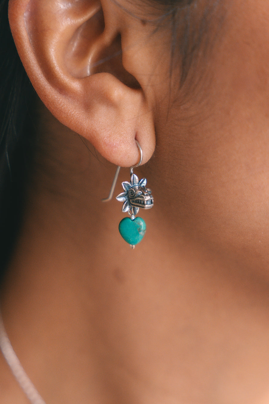 Aretes Corazón de Quetzalcóatl