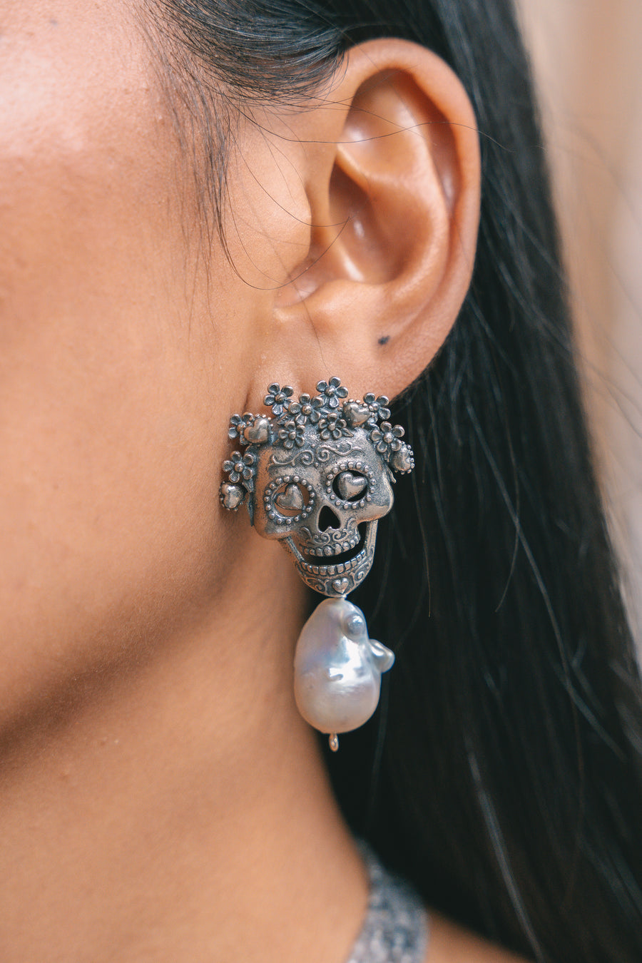 Aretes Calaca Divina