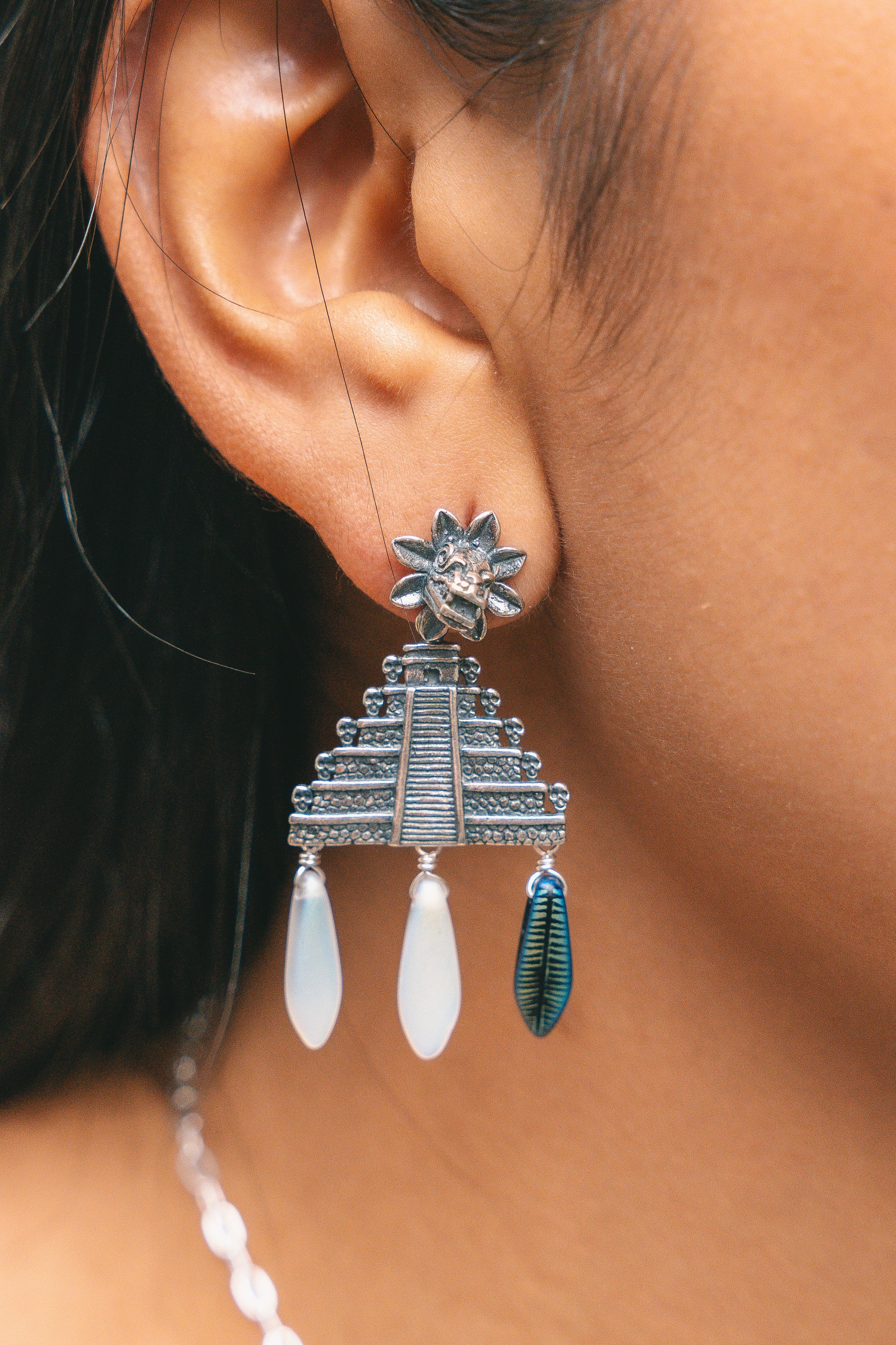 Aretes Plumas del Viento