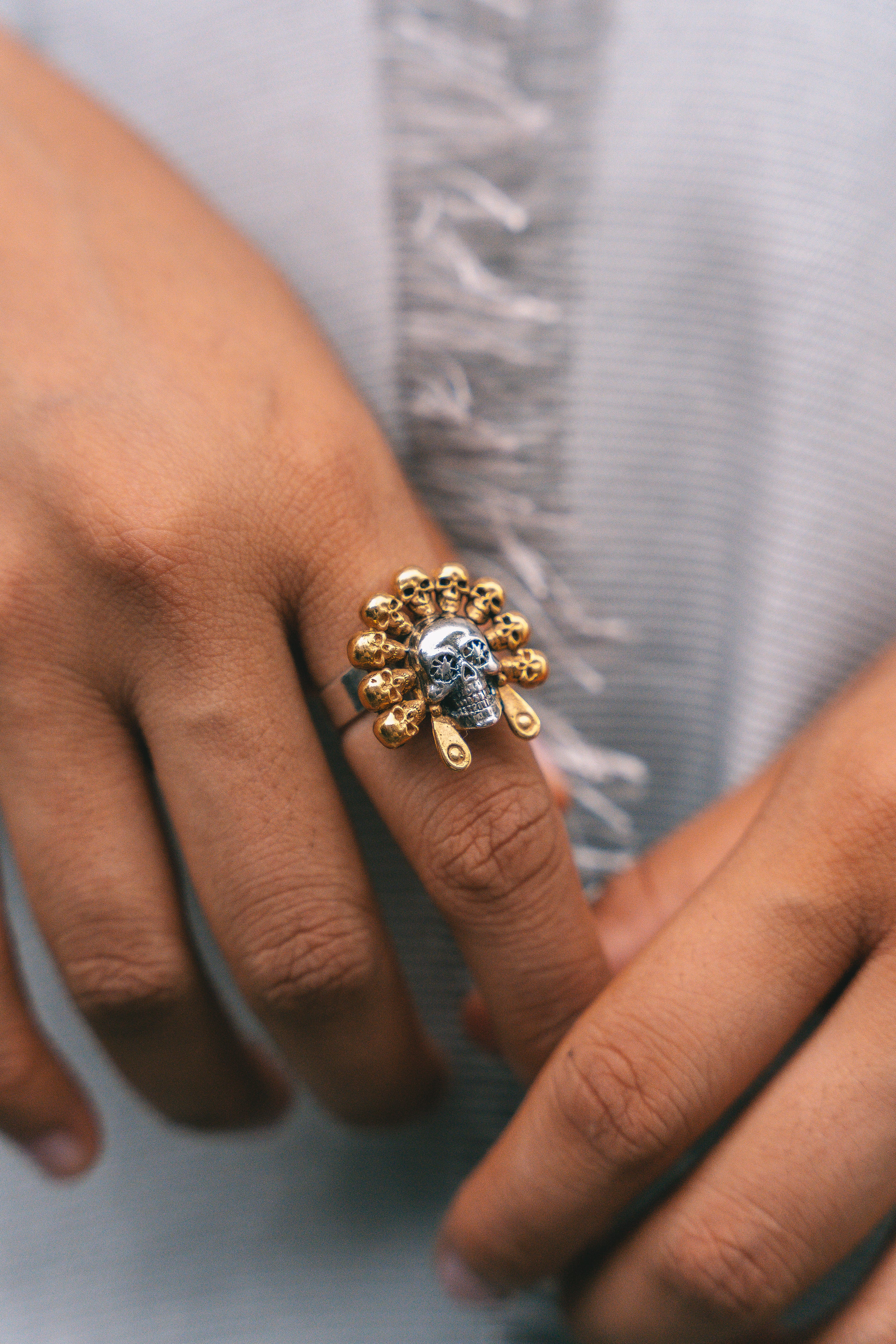 Anillo Tzompantli Dorado