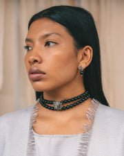 Choker Quetzalcóatl Obsidiana