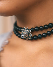 Choker Quetzalcóatl Obsidiana