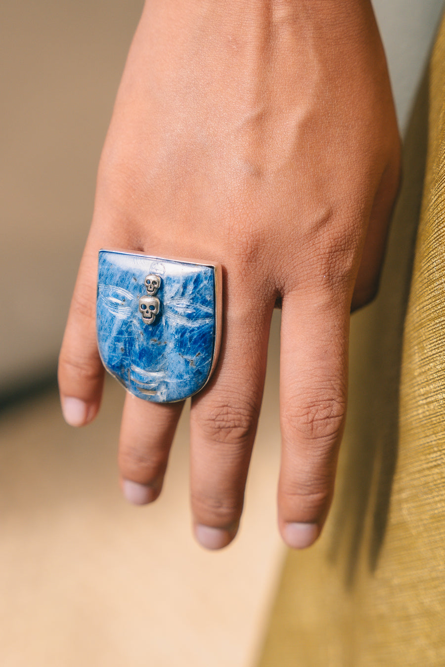 Anillo Rostro de Lapislázuli