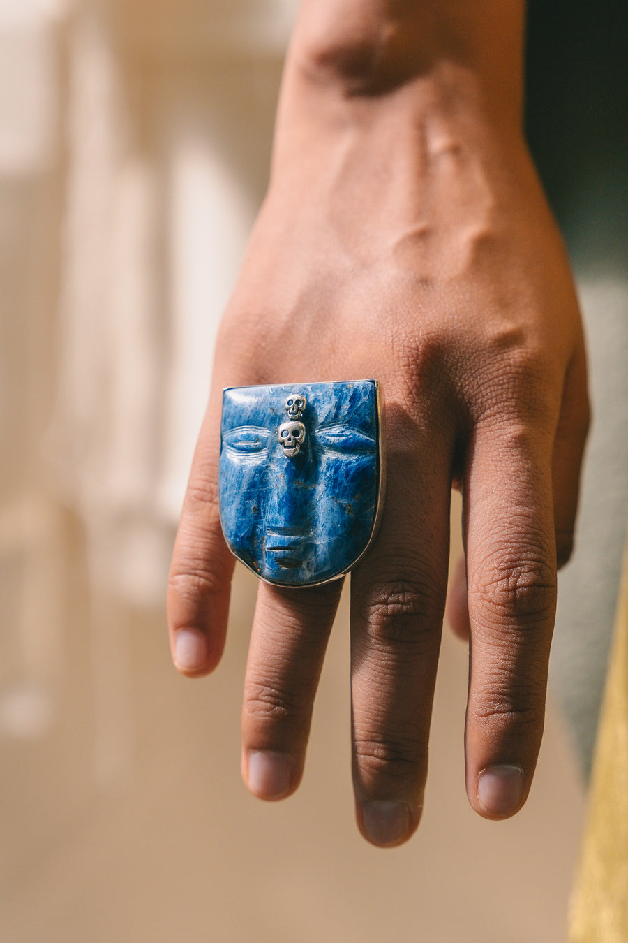 Anillo Rostro de Lapislázuli