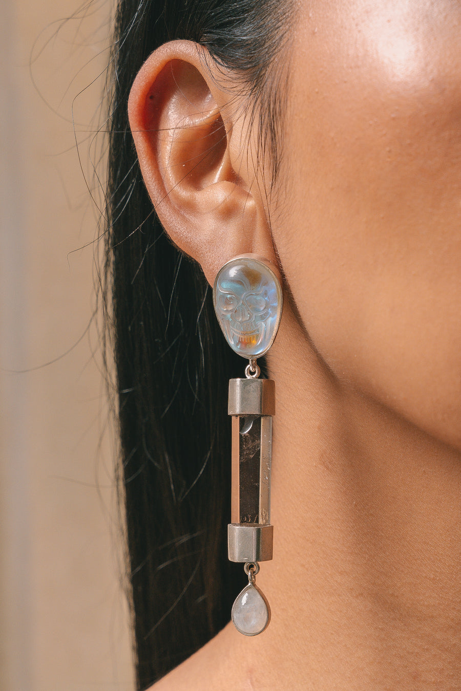 Aretes Metztli Plateado