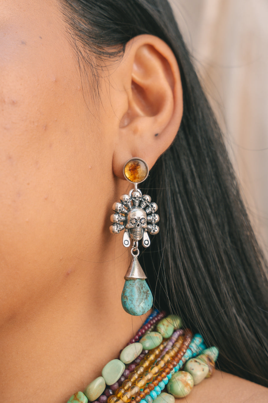 Aretes Ofrenda en Turquesa