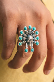 Anillo Tzompantli Turquesa