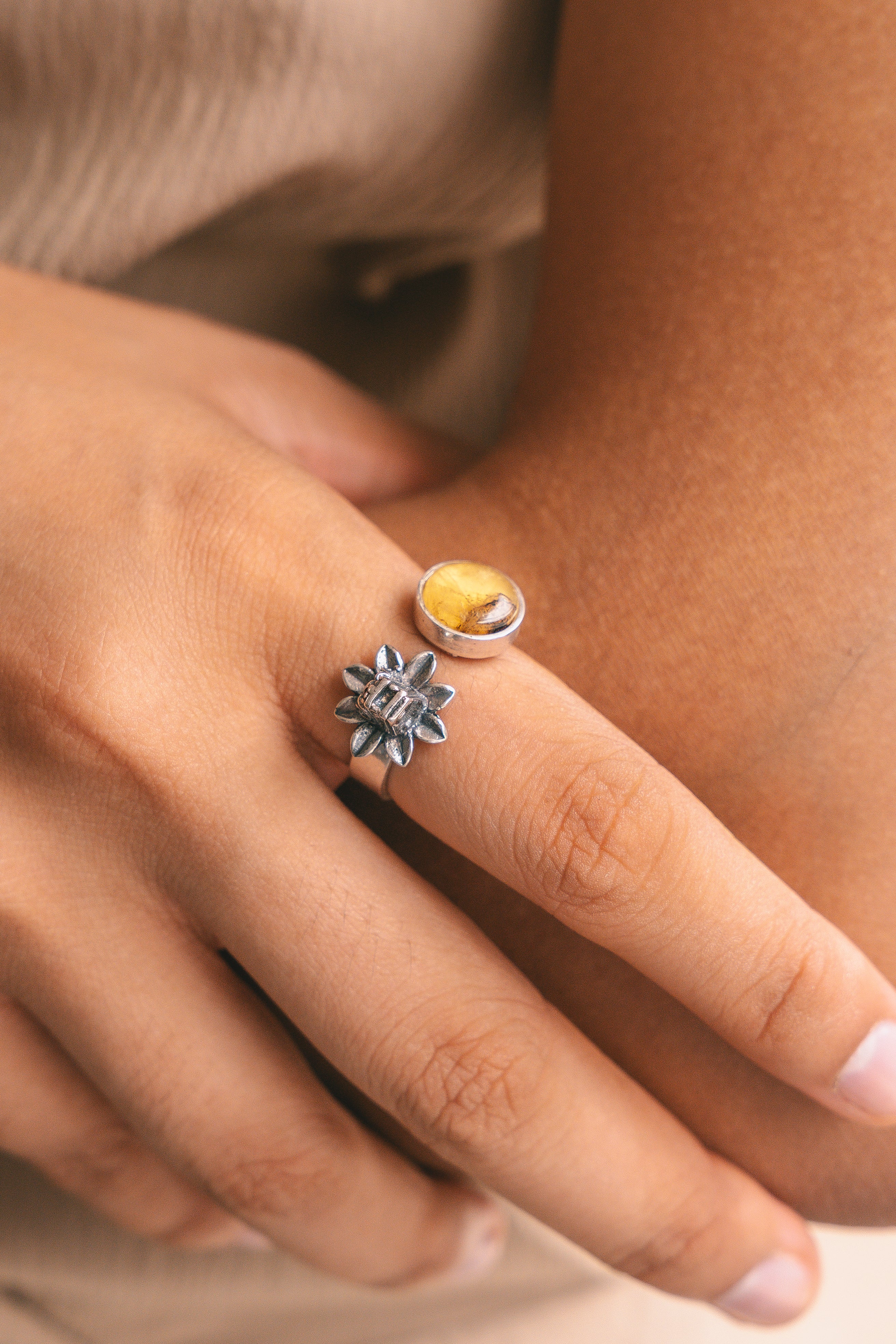 Anillo Quetzalcóatl Dorado