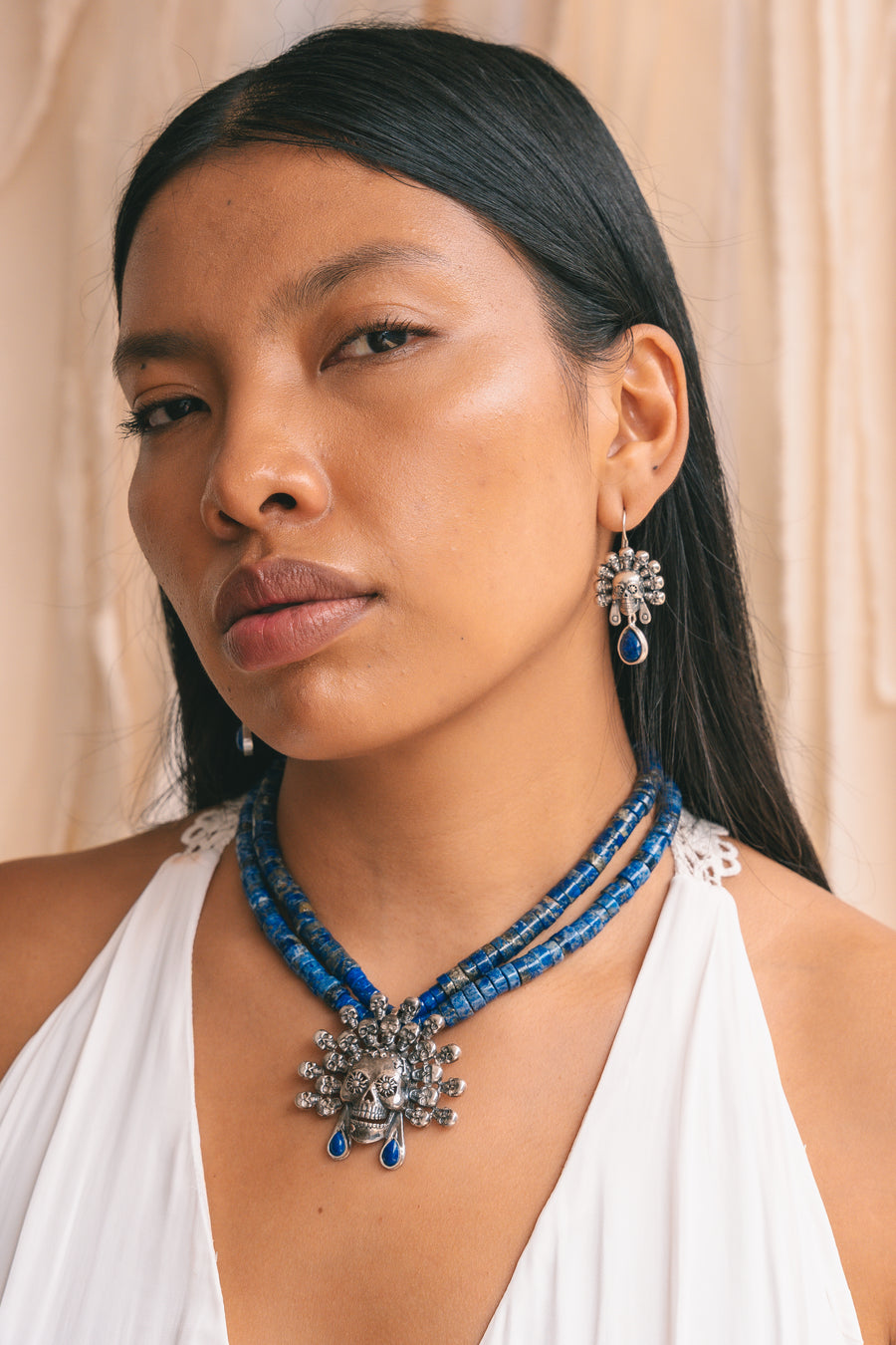 Collar Tzompantli Lapislázuli