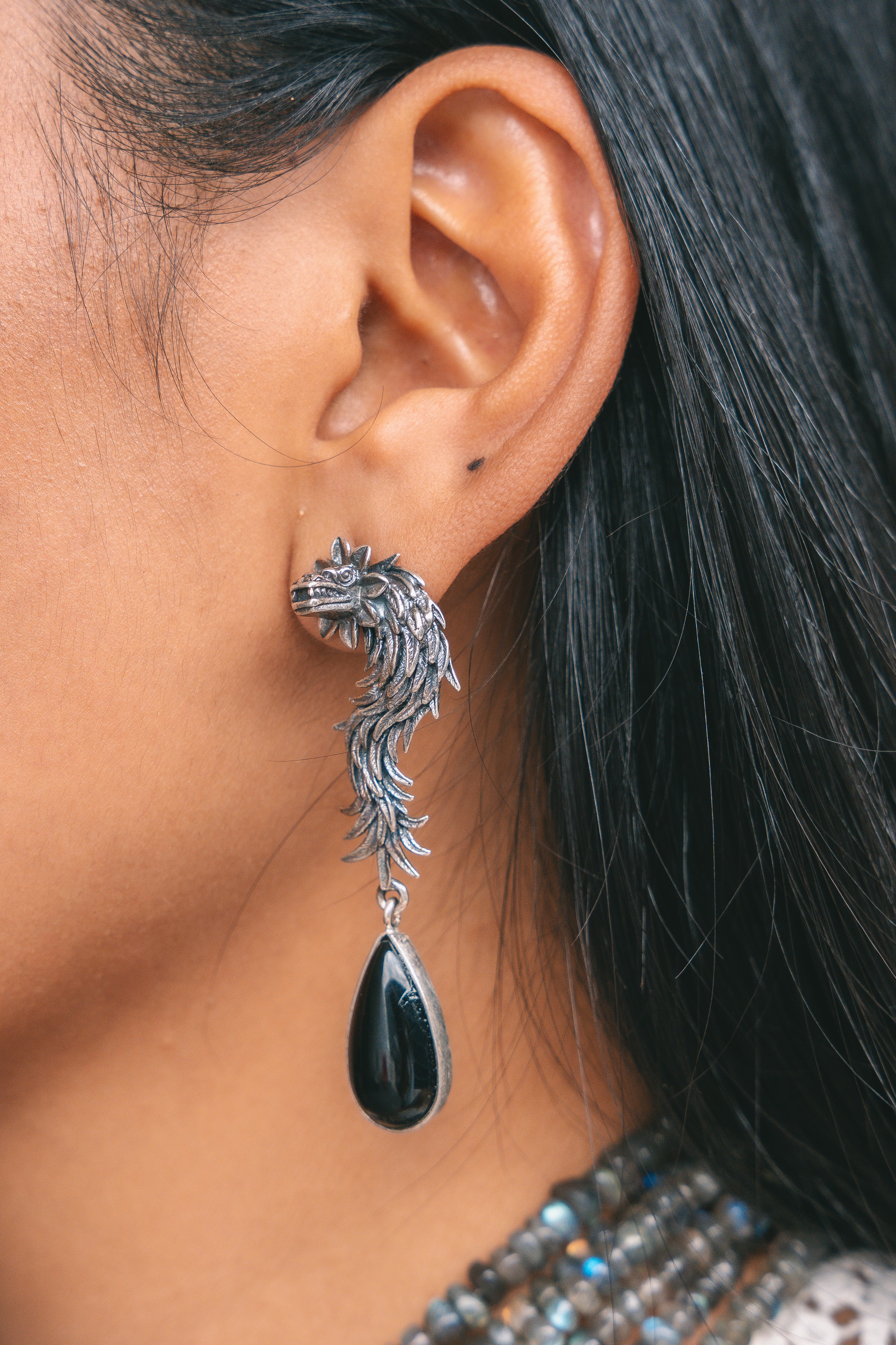 Aretes Serpiente Emplumada