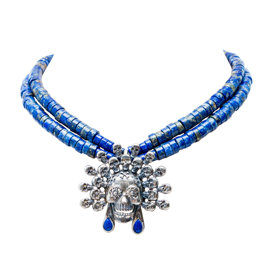 Collar Tzompantli Lapislázuli