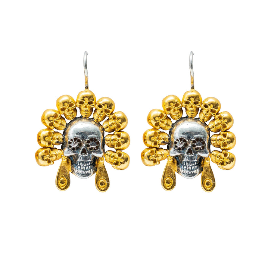 Aretes Tzompantli Dorado