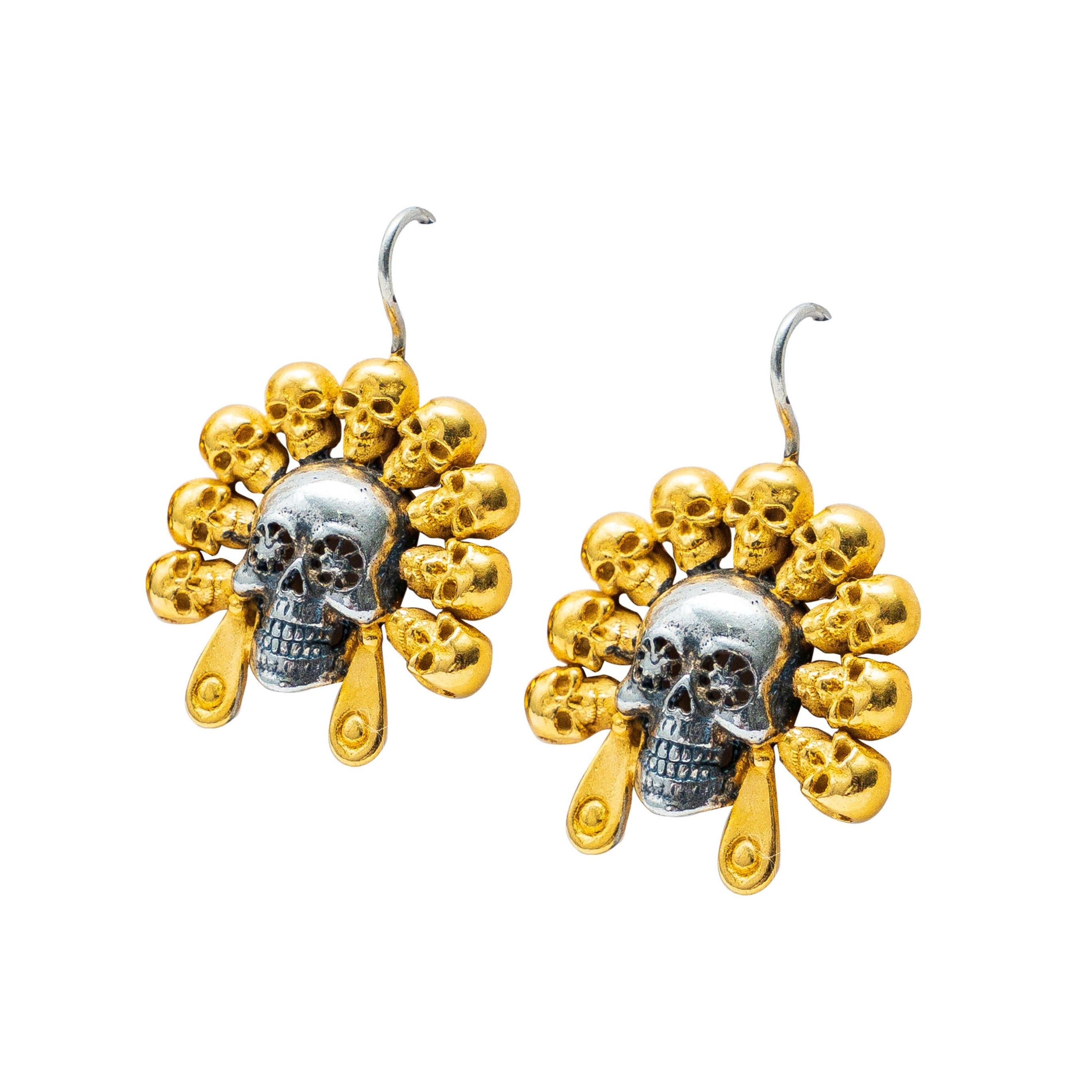 Aretes Tzompantli Dorado