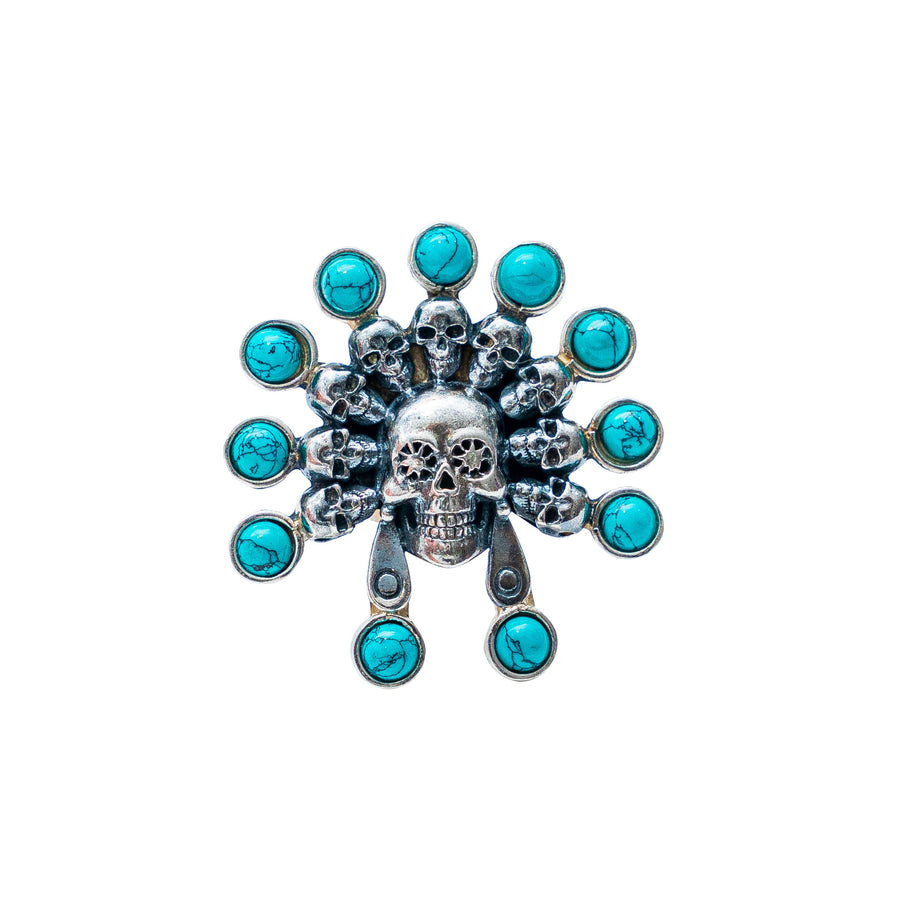 Anillo Tzompantli Turquesa