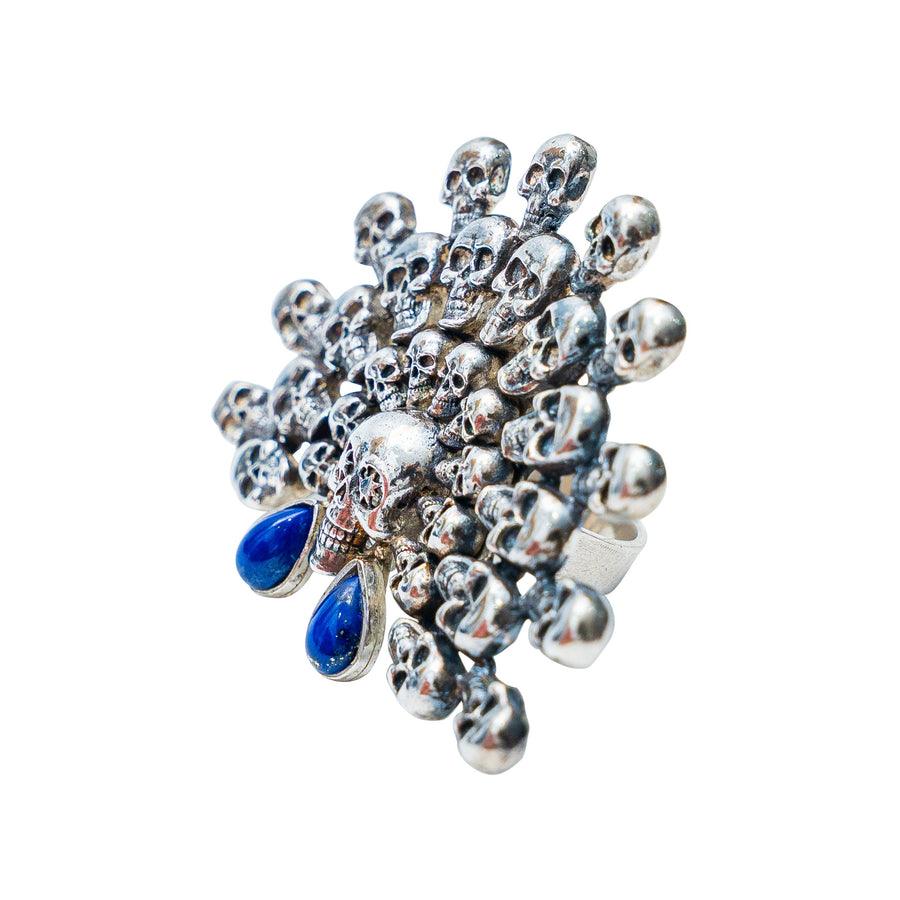 Anillo Tzompantli Lapislázuli