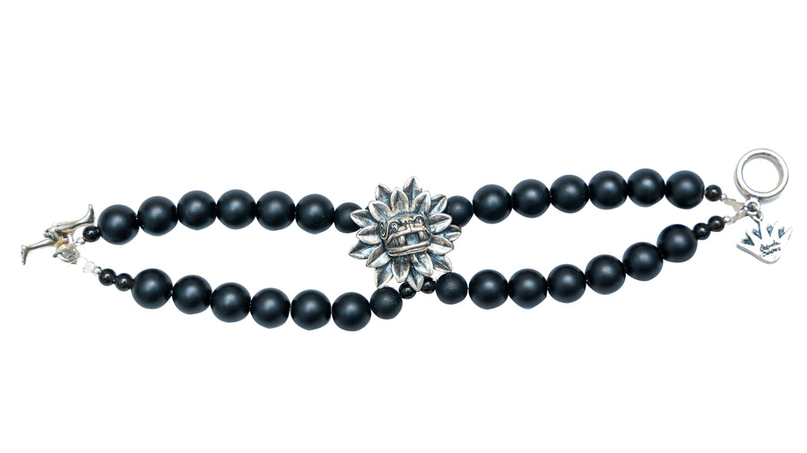 Pulsera Quetzalcóatl Obsidiana