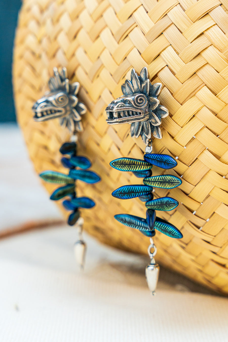 Aretes Plumas de Quetzalcóatl