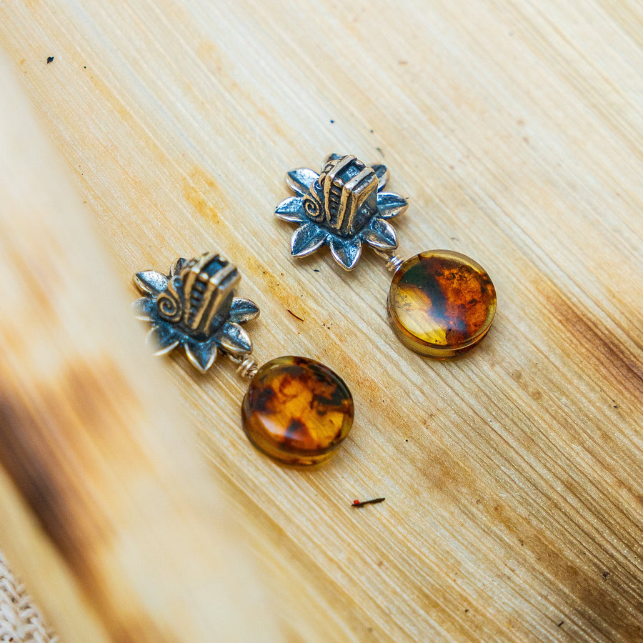 Aretes Quetzalcóatl Dorado