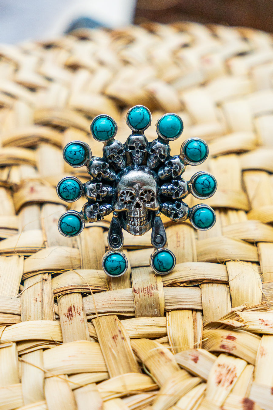 Anillo Tzompantli Turquesa