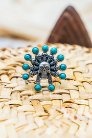 Anillo Tzompantli Turquesa
