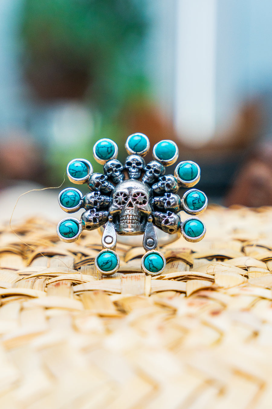 Anillo Tzompantli Turquesa